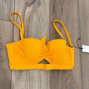 Shade & Shore Vibrant Orange Bikini Top
